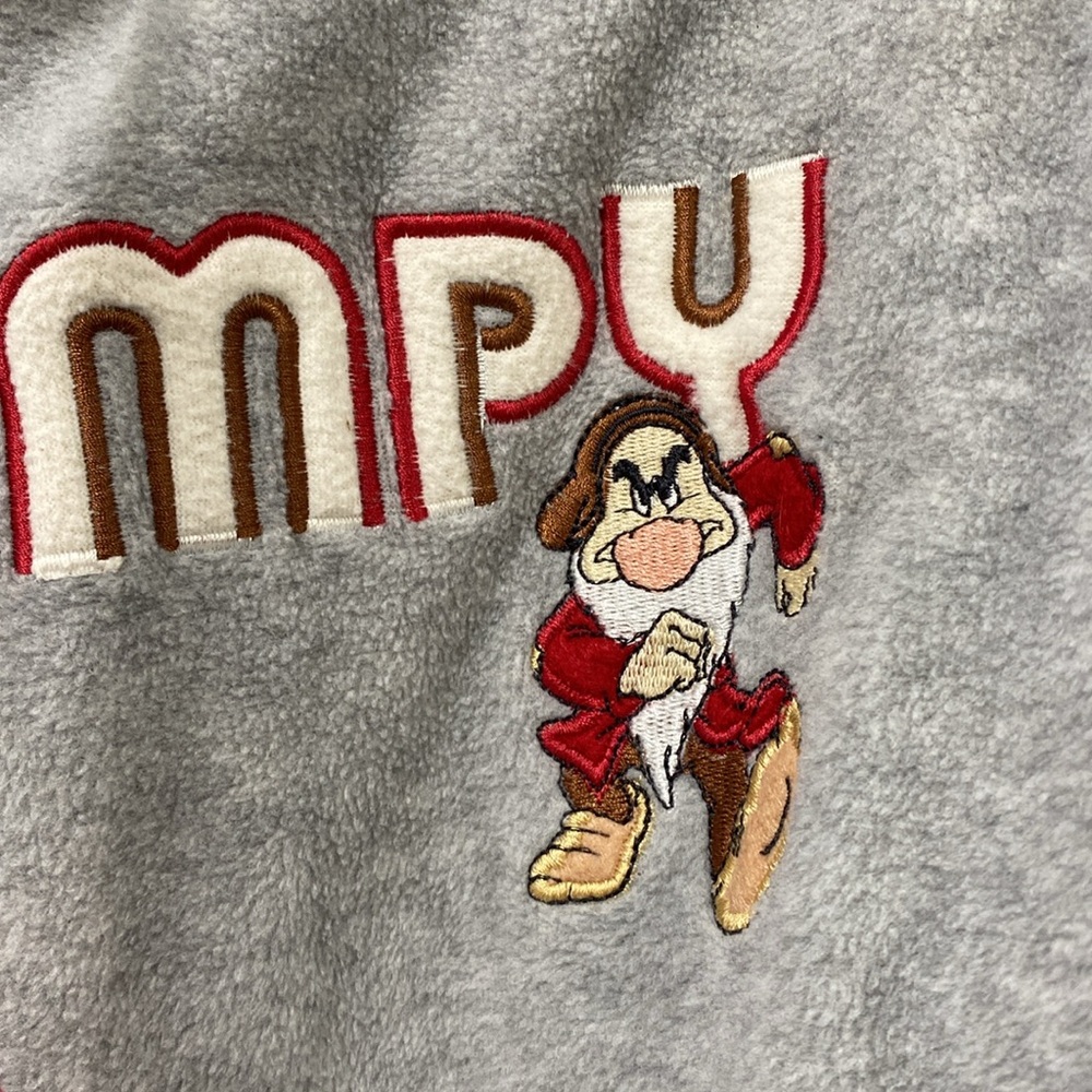 Wonderful World of Disney Grumpy Full Zip Fleece Sweatshirt Hoodie Size M - Picture 7 of 12
